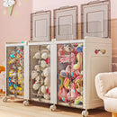 Axyaa Kids Toy Storage Box: Transparent Large Organizer for Dolls, Blocks, and Toys