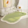 Axyaa Irregular Shape Fluffy Flower Carpet Soft Plush Rug for Living Room and Bedroom