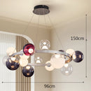 Axyaa Glass Ball Chandeliers: Modern LED Pendant Lights for Stylish Interior Lighting