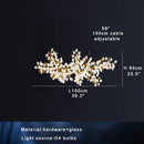 Axyaa White Grape Glass Pendant Lights for Dining Table Decor