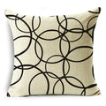 Axyaa Geometric Lines Monochrome Pattern Pillowcase for Stylish Décor
