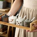 Axya Ceramic Seasoning Tank Set - Kitchen Storage Bottles & Jars
