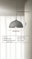 Axyaa Nordic Marble Mushroom Pendant Lamp for Kitchen Island, E27 Hanging Lights