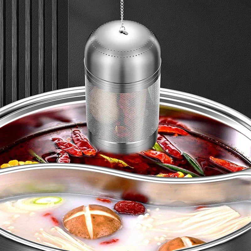 Stainless Steel Tea Infuser Seasoning Strainer Ball by Axyaa - Fine Mesh Teaware Kitchen Gadget