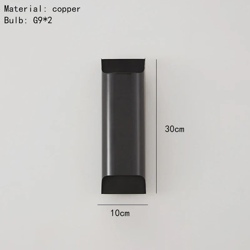 Axyaa Modern Brass LED Wall Lamp Gold Black Body Minimalist Lighting Sconce