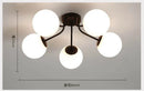 Axyaa Modern Black Glass Ball Ceiling LED Chandelier