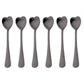 Axyaa Rose Gold Heart Shape Coffee Spoons Set Stainless Steel Kitchen Accessories