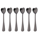 Axyaa Rose Gold Heart Shape Coffee Spoons Set Stainless Steel Kitchen Accessories
