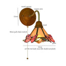 Axyaa Glass LED Wall Sconce: Colorful, Pull Chain Switch, Copper Finish