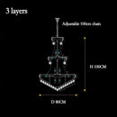 Axyaa Brass Gold Silver Crystal Chandelier Pendant Dimmable Ceilings Lustre