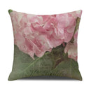Axyaa Pastoral Floral Cushion Cover: Elegant Linen Home Decor for Sofa, Square Flower Pillow