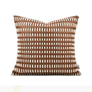 Axyaa Modern Hotel Light Luxury Hand Woven Leather Pillow & Cushion Set