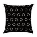 Axyaa Abstract Geometry Linen Pillowcase 45*45cm Square Home Sofa Decor Cover