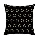 Axyaa Abstract Geometry Linen Pillowcase 45*45cm Square Home Sofa Decor Cover