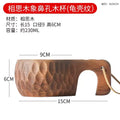 Axyaa Acacia Wood Camping Cup with Handle - Handmade Milk Coffee Outdoor Cup