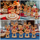 Personalized Axyaa Reindeer & Snowman Ornaments for Festive Family Table Setting & Gifts