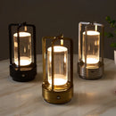 Axya Retro Bar Metal Desk Lamp Touch Dimming Night Light – Rechargeable LED Table Lamp