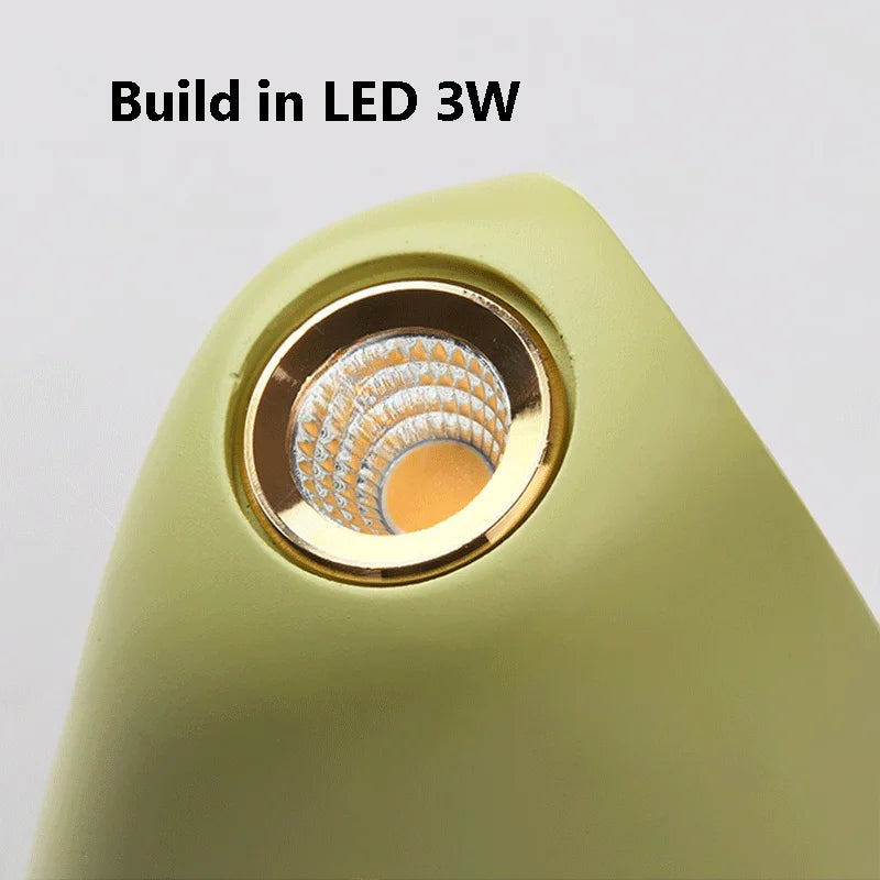 Axyaa White LED Wall Lamp for Bedroom, Living Room Decor – Green Sconce