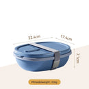 Axyaa Two-Compartment Portable Lunch Box with Detachable Salad Cup.