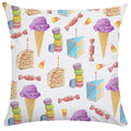 Axyaa Donut Ice Cream Pillow Cover for Girls Room Sofa Bed Couch