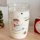 Axyaa Snowman Glass Cup 400ml - Cute Christmas Gift, Winter Water Cup for Hot Drinks