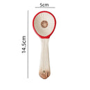 Axyaa Cute Girl Heart Ceramic Tableware Set, Red Mushroom Design, Single Handle Bowl