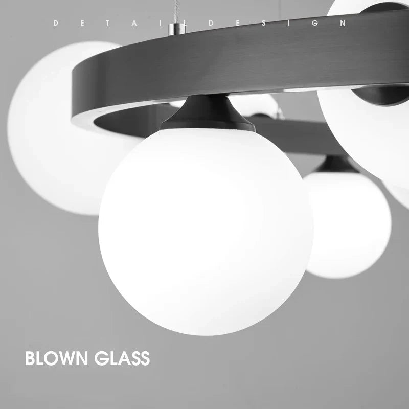 Axyaa Magic Bean Glass Chandelier - Luxury Nordic Minimalist Lighting