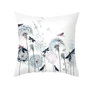 Axyaa Fresh Ink Flower Print Pillowcase: Perfect for Office, Living Room, Car Decor
