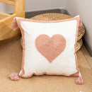 Axyaa Pink Circle Velvet Heart Jacquard Pillowcase 45x45 - Home Sofa Decoration
