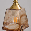Axyaa Glass Table Lamp LED Light Fixture for Living Room, Bedroom, and Study