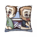 Axyaa Square Pillowcase Comfort Cushion Cover Polyester Throw Pillow for Home Sofa