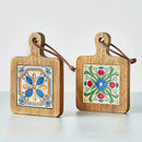 Axyaa Acacia Wood Trivet Heat Resistant Plate Mat - Wooden Tableware