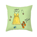 Axyaa Summer Fruit Polyester Cushion Cover - Small Fresh Tropical Plants Pillowcase