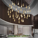Axyaa Gold Diamond Crystal Chandelier LED Light – Modern Home Decor Fixtures