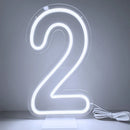 Axyaa LED Neon Digital Numbers Light Sign - 15-inch High, USB Powered