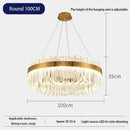 Axyaa Crystal Chandelier, Post-Modern Minimalist Lighting Fixture for Living Room, Bedroom, Dining Room