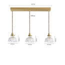 Axyaa Clear Glass LED Pendant Light, Copper Nordic Hanging Lamp for Home Decor