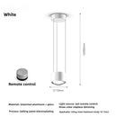 Axyaa Modern Aluminum LED Pendant Light with Dimming Remote Control