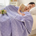 Axyaa Soft Waxy Stroking Cats Blanket - Four Seasons Air Conditioning Waffle Blanket