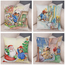 Axyaa Cartoon Bear Cushion Cover - Cute Animal Pillowcase for Sofa and Children's Room
