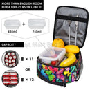 Colorful Butterfly Axyaa Insulated Lunch Bag for Work Travel and Picnic