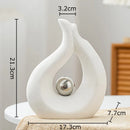 Axyaa Silver Ball Ceramic Vase for Elegant Room Decor