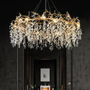 Luxury Crystal LED Chandeliers by Axyaa: Stylish Metal Hanging Lamp for Home, Hotel, Interior Decor