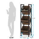 Axyaa 3-Tier Wooden Wine Storage Stand: Wobble-Free Freestanding Rack & Display Shelf