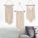 Axyaa Boho Cotton Tapestry with Fringe - Stylish Wall Art, Home Decor Piece.