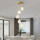 Axyaa Nordic Ceramic Petal LED Chandelier & Ceiling Light - Adjustable Height
