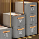 Axyaa Wardrobe Organizer: Foldable Storage Box with Handle, Steel Frame for Pants & Sweaters