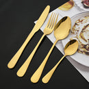 Axyaa 24-Piece Stainless Steel Rainbow Cutlery Set and Tableware