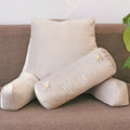 Axyaa Waist Reading Pillow with Armrest - Removable Long Backrest for Maximum Comfort
