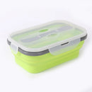 Axyaa Silicone Lunch Box Spoon Portable Bento Container 900ml